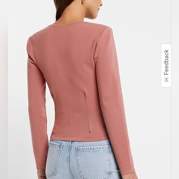 ❤️ NWT! EXPRESS BODY CONTOUR CORSET SWEATER JACKET TOP, SMALL - Picture 5 of 15